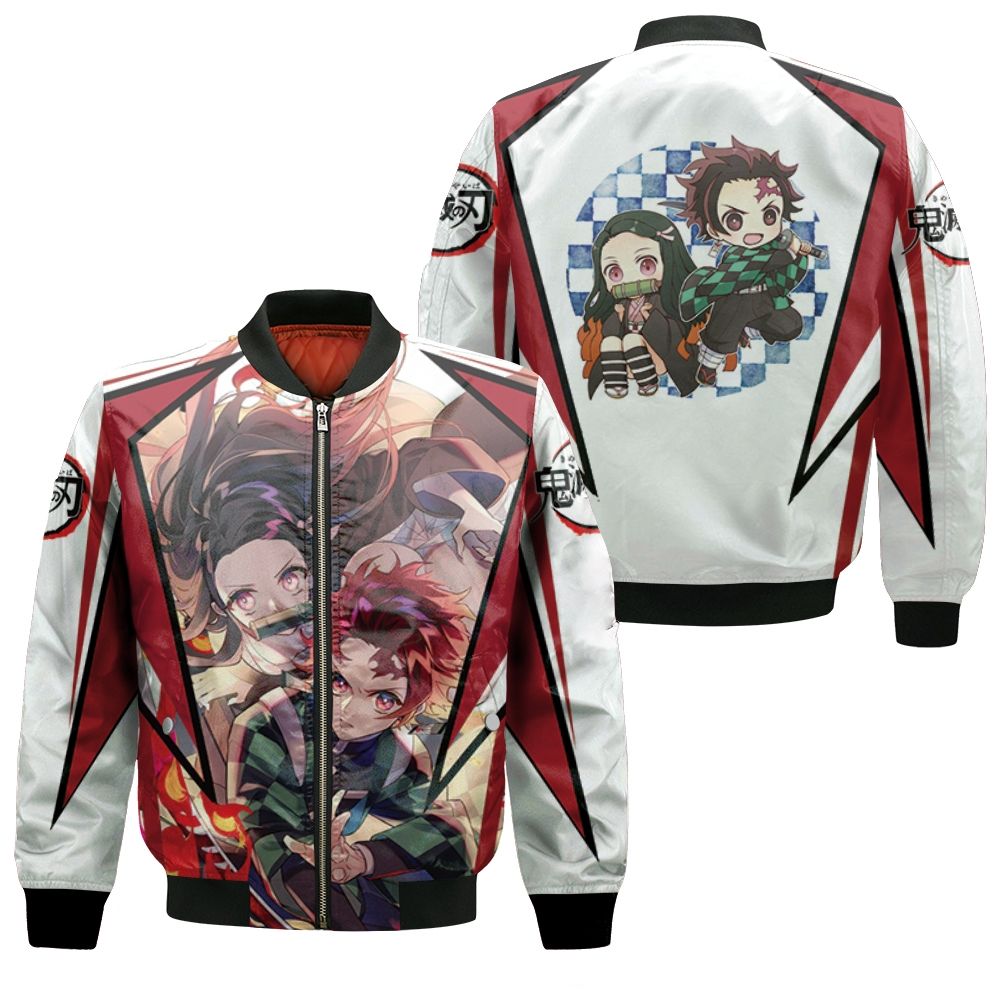 Kimetsu No Yaiba Kamado Brothers Tanjiro Nezuko Bomber Jacket