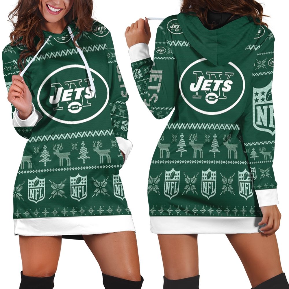 New York Jets Nfl Ugly Sweatshirt Christmas 3d 147qf Hoodie Dress
