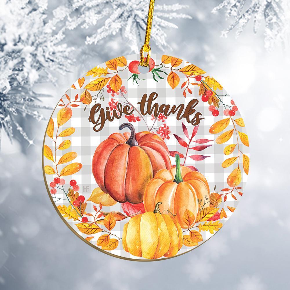 Give Thanks Flowers Thanksgiving Ornament Floral Thanksgiving Decorations For Women