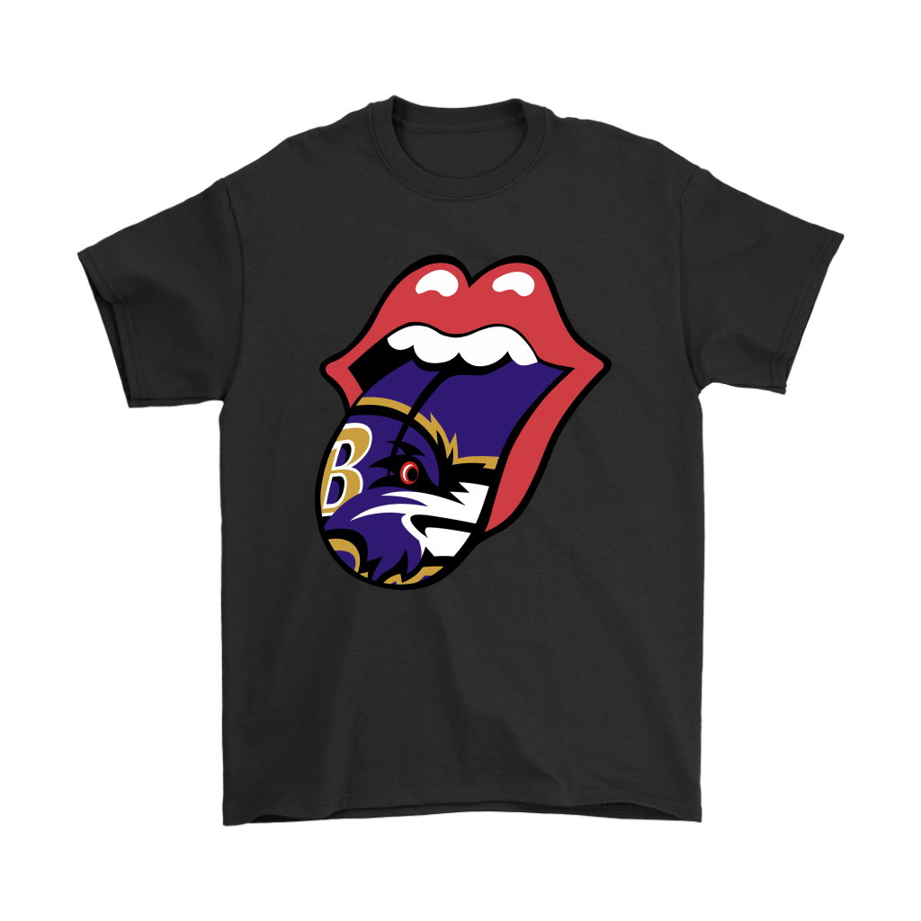 The Rolling Stones Logo X Baltimore Ravens Mashup Nfl Men Women T-shirt, Hoodie, Sweatshirt | Size Up To 6xl