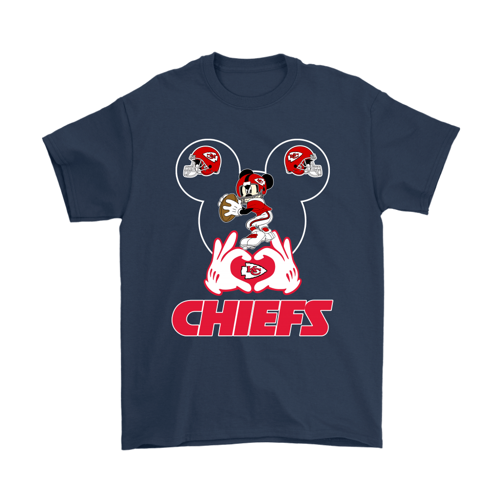 I Love The Chiefs Mickey Mouse Kansas City Chiefs Youth Hoodie 