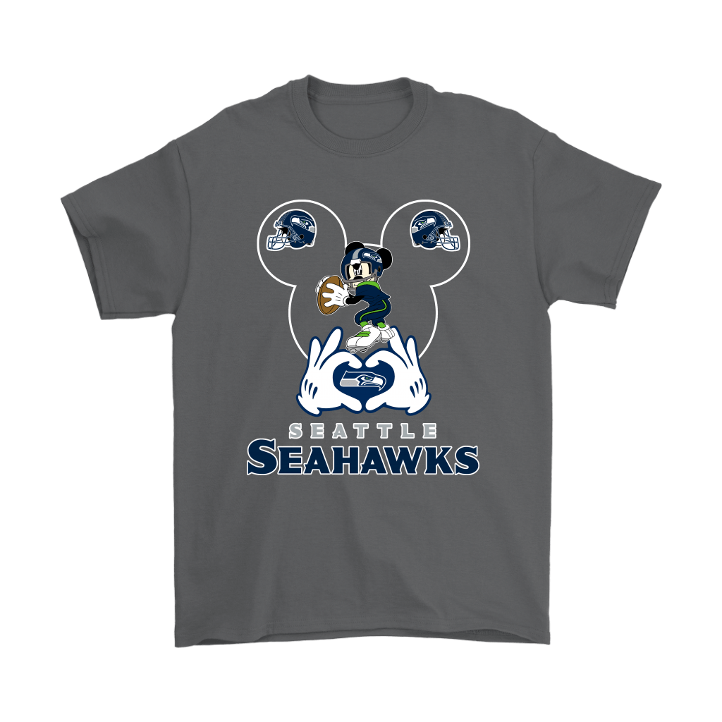 I Love The Seahawks Mickey Mouse Seattle Seahawks T-Shirt - T