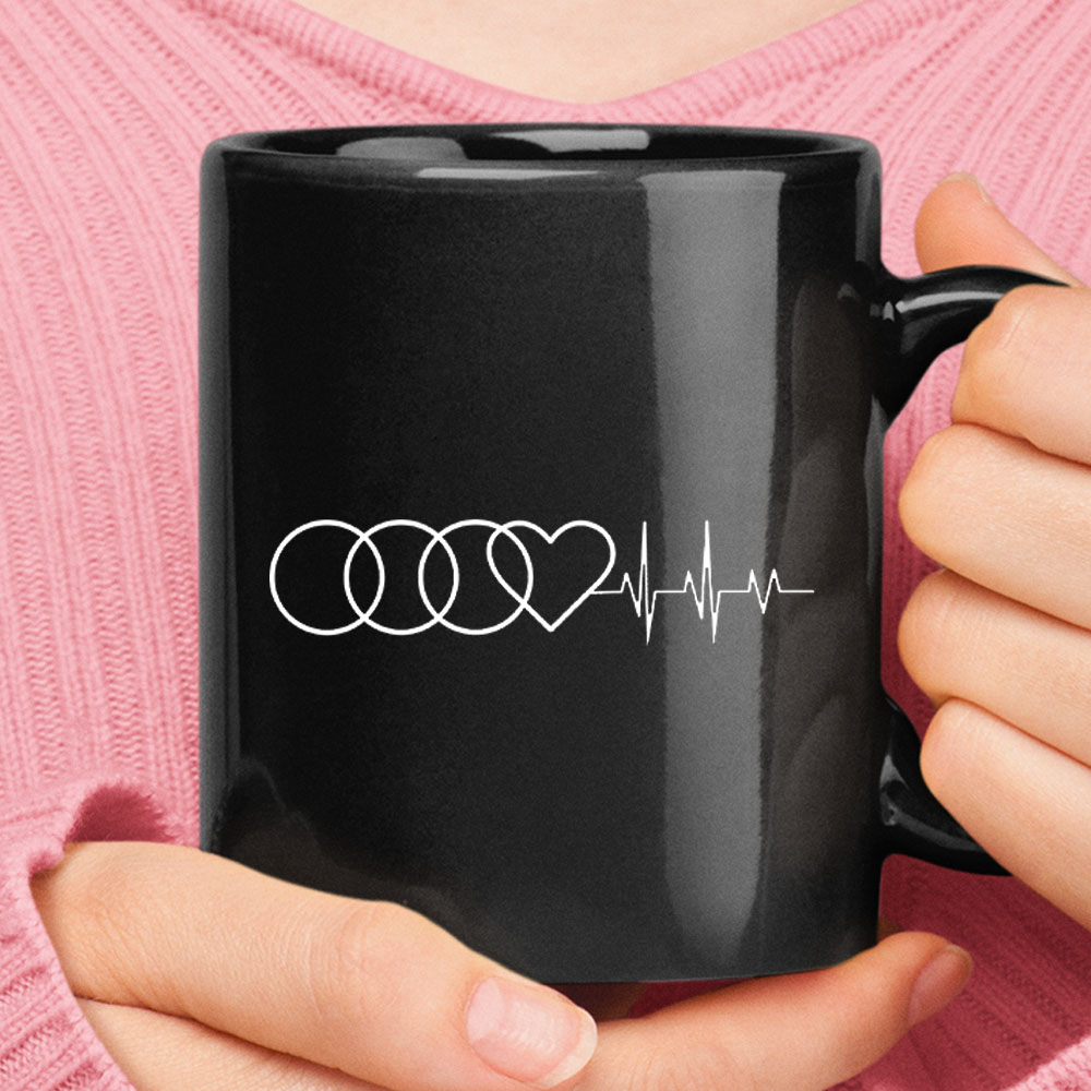 Audi your journey our passion logo slogan car Coffee Mug by Hudson
