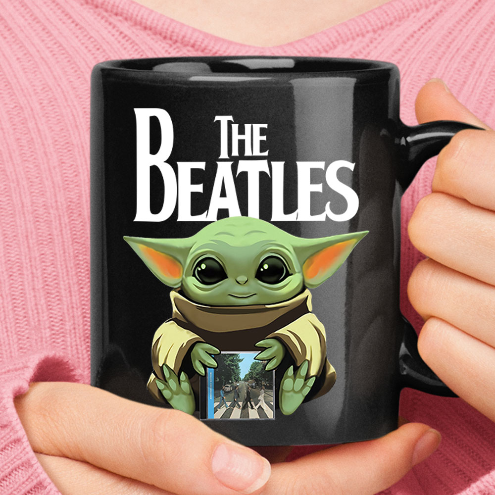 Baby Yoda Hugs The Beatles Album Star Wars Mug – Ceramic Mug 11oz, 15oz