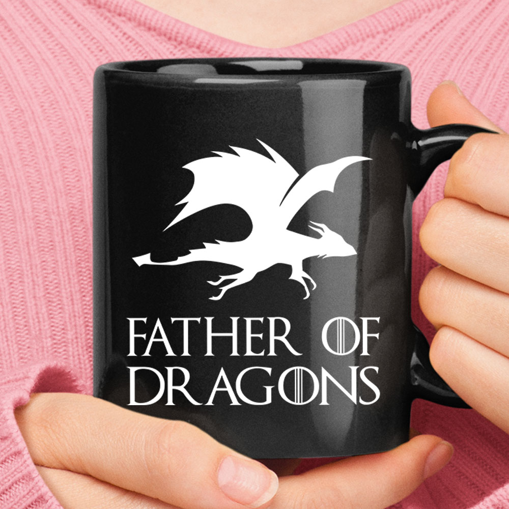 Father Of Dragons Targaryen House Game Of Thrones Black Mug – Ceramic Mug 11oz, 15oz