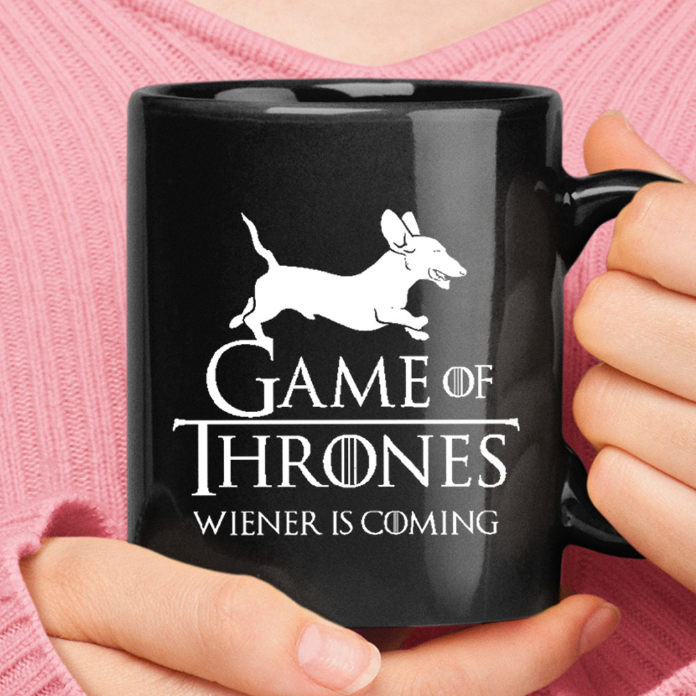 Game Of Thrones Winter Wiener Is Coming Funny Dog Black Mug – Ceramic Mug 11oz, 15oz
