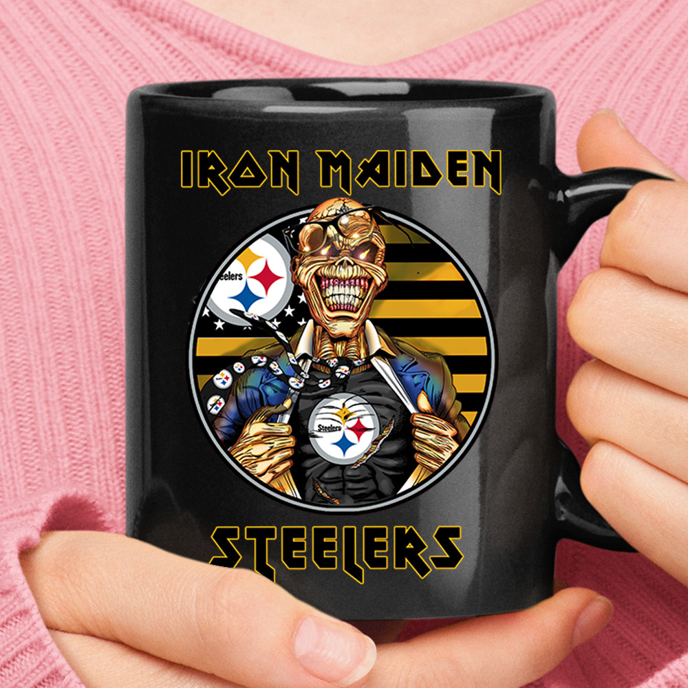 Iron Maiden Pittsburgh Steelers Halloween Football Mug – Ceramic Mug 11oz, 15oz