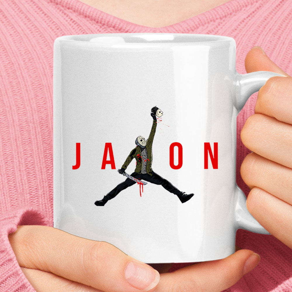 Jason Voorhees Killed Michael Myers Halloween Jordan Air Mug – Ceramic Mug 11oz, 15oz