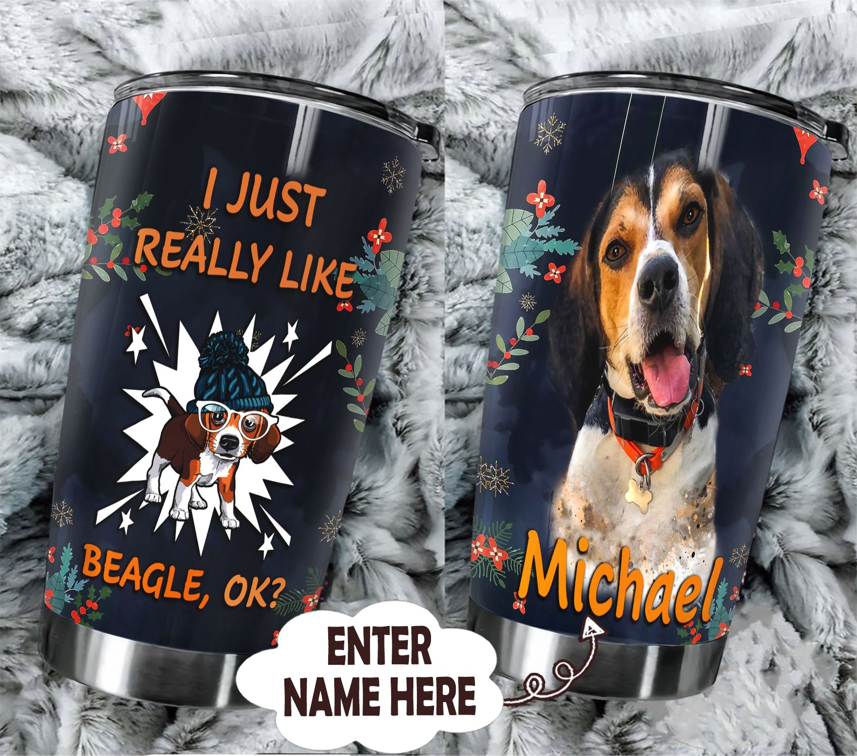 Beagle Personalized Tumbler