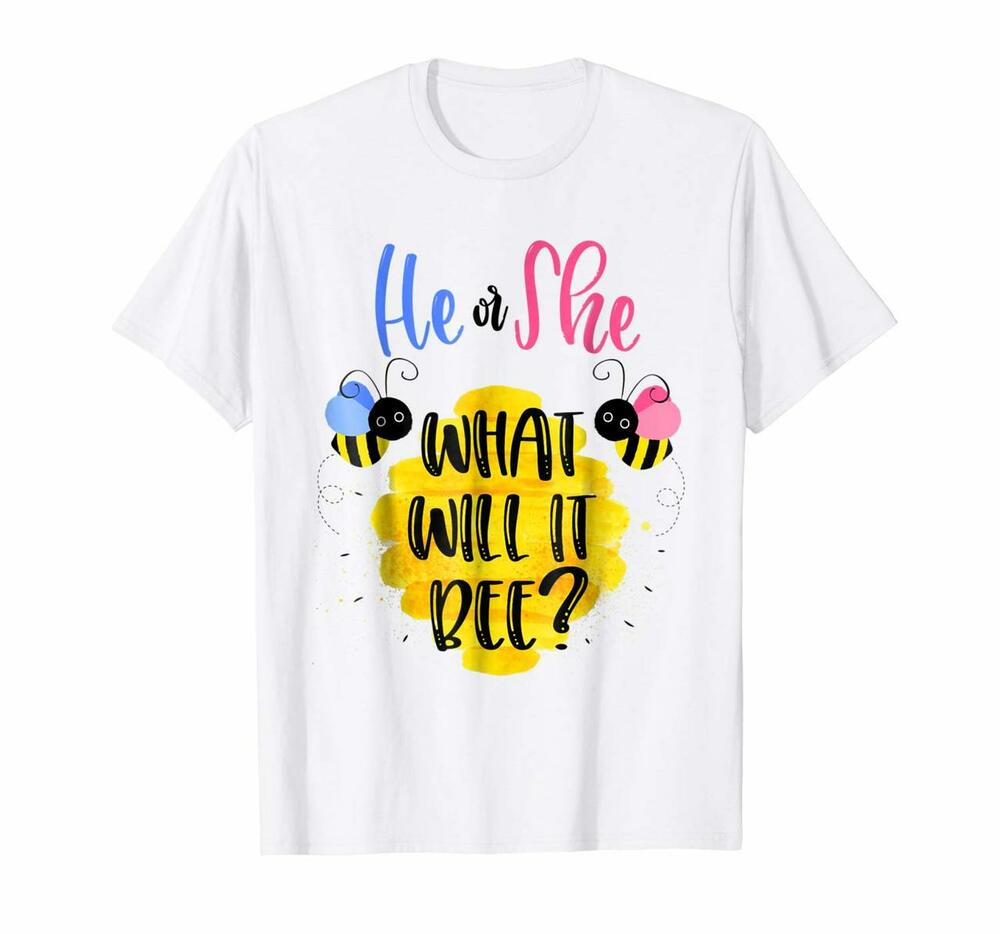 Gender Reveal What Will It Bee Shirt He Or She Boy Girl Tee