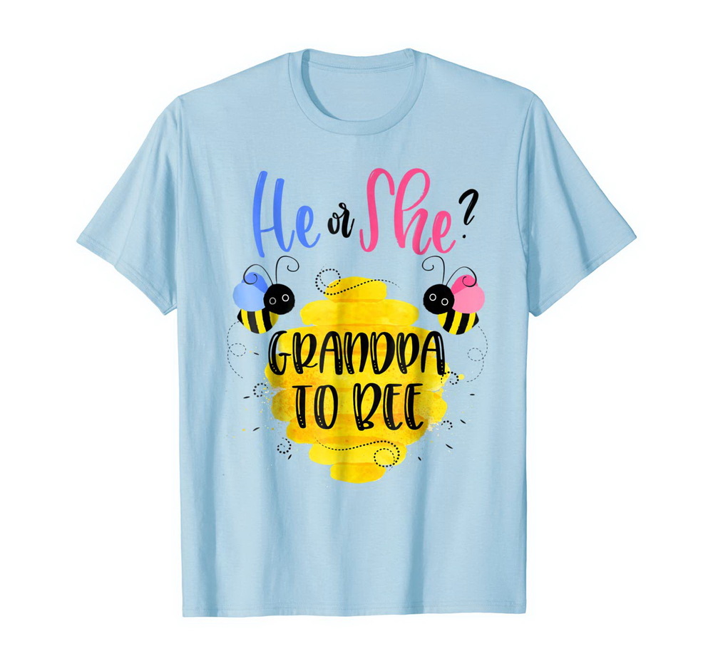Mens Gender Reveal What Will It Bee Shirt He Or She Grandpa Tee New