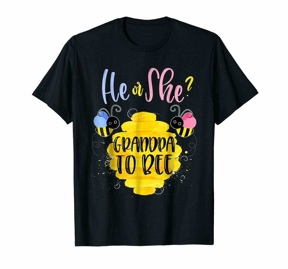 Mens Gender Reveal What Will It Bee Shirt He Or She Grandpa Tee
