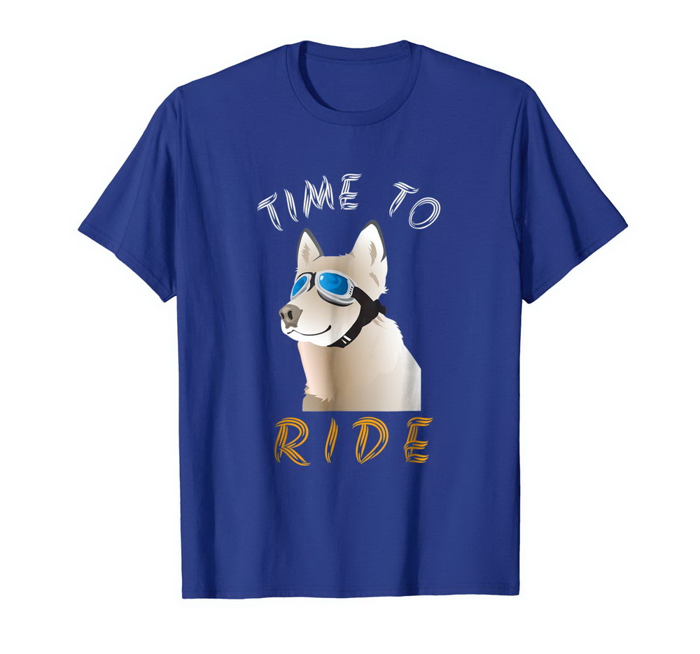 Time To Ride Motorcycle Sidecar Dog Lover Biker Pet Shirt New