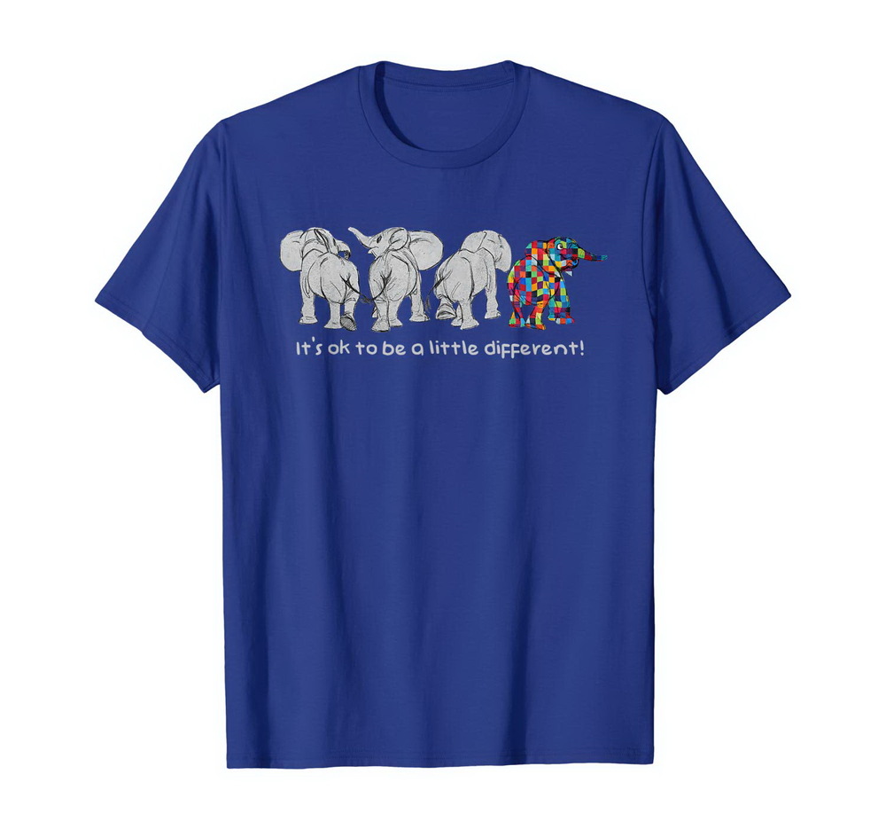 Its Ok To Be A Little Different Autism Elephant Shirt Gifts T-shirt, Hoodie, Sweatshirt New