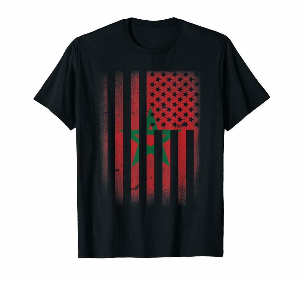 Moroccan American Flag T-shirt, Hoodie, Sweatshirt Morocco Usa America Gift