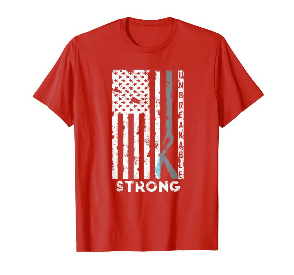 Myasthenia Gravis Awareness T-shirt, Hoodie, Sweatshirt American Flag Ribbon Tee New