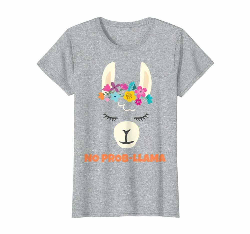 No Prob Llama Shirt For Women Girls Alpaca Mothers Day Gift