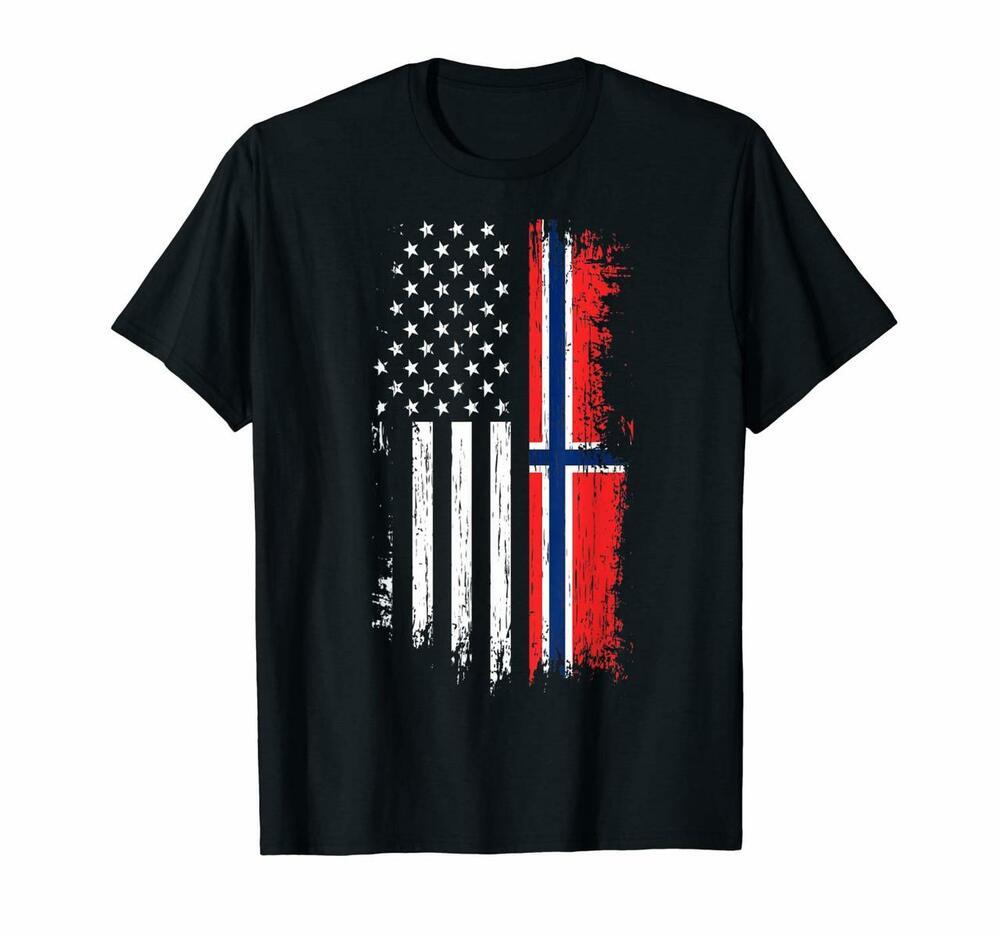 Norwegian American Flag T-shirt, Hoodie, Sweatshirt Pride Norway Usa Shirt
