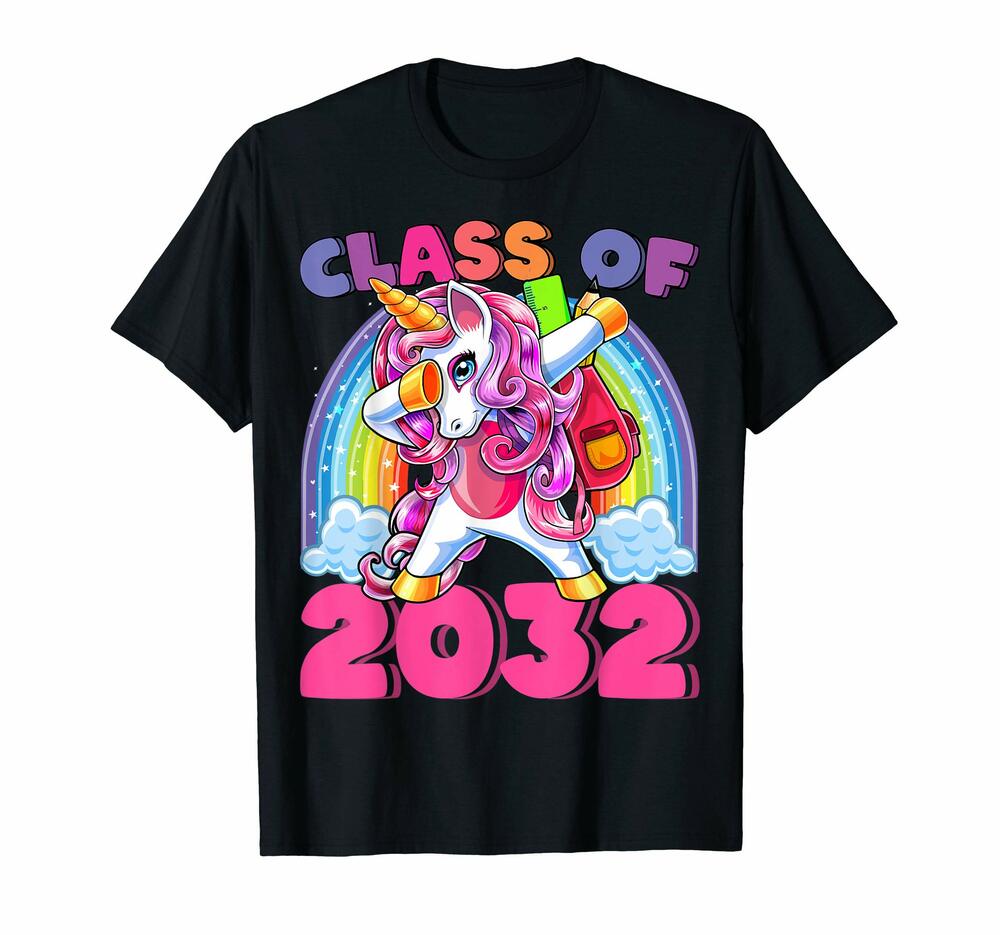 Class Of 2032 Dabbing Unicorn Back To School Shirt Girl Gift