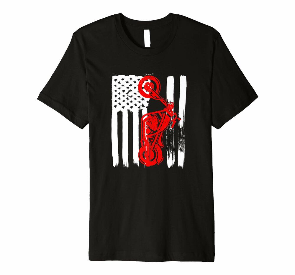 American Flag Motorcycle Tshirt Biker Riding Motocross Gift Premium T-shirt, Hoodie, Sweatshirt News