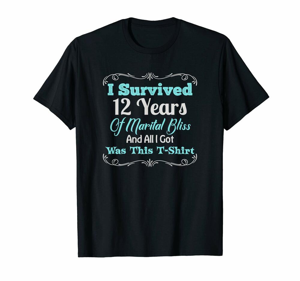 12th Wedding Anniversary Gift T-shirt, Hoodie, Sweatshirt Marriage Husband Wife