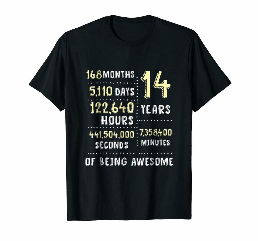 14th Birthday Gift T-shirt, Hoodie, Sweatshirt B-day 14 Years Old Being Awesome
