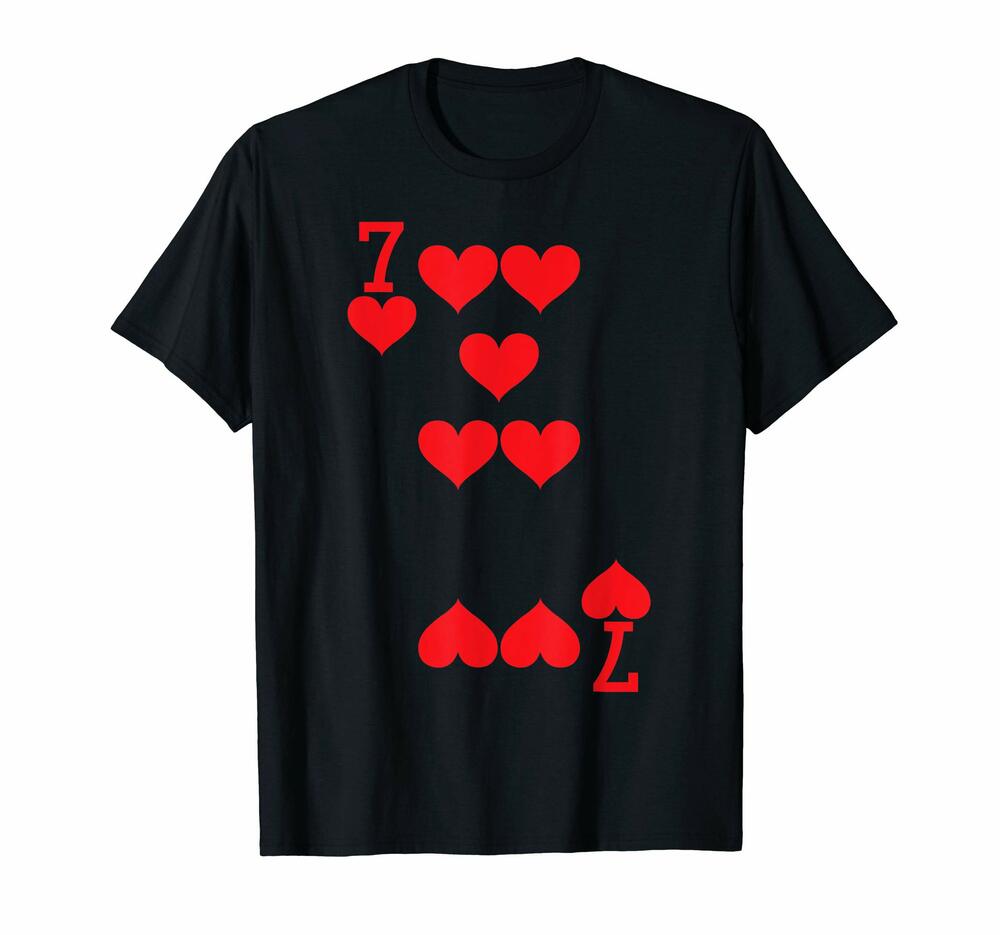 7 Of Hearts Playing Card Halloween Costume Shirt