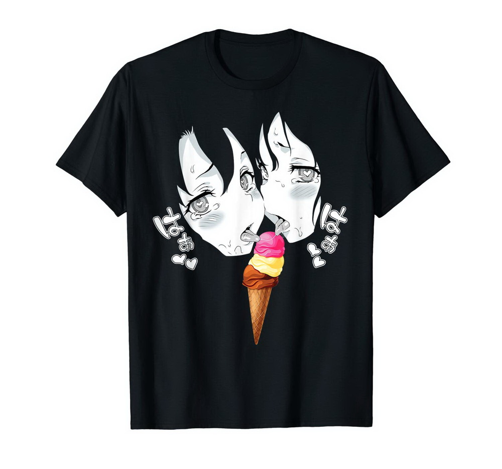 Ahegao Face Shirt Anime Manga Hentai Ice Cream Apparel New