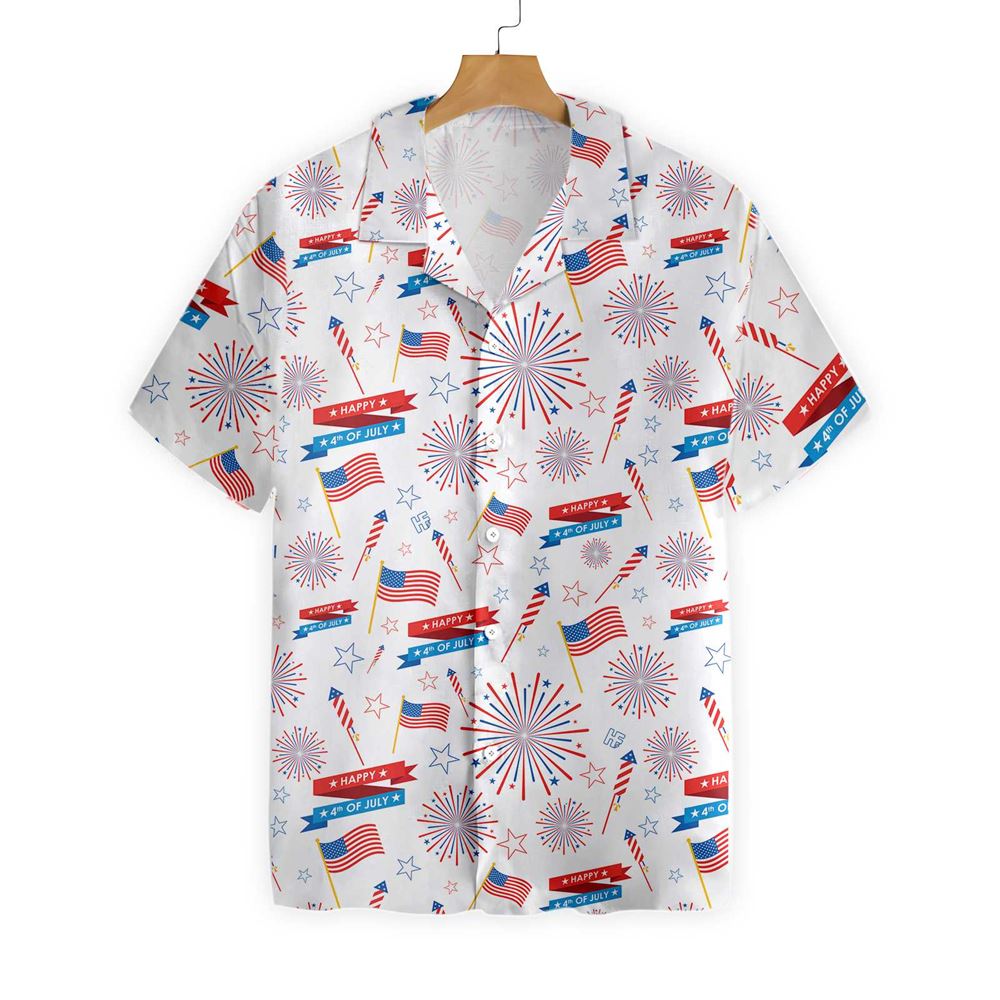 4th Of July Us Pattern Hawaiian Shirt