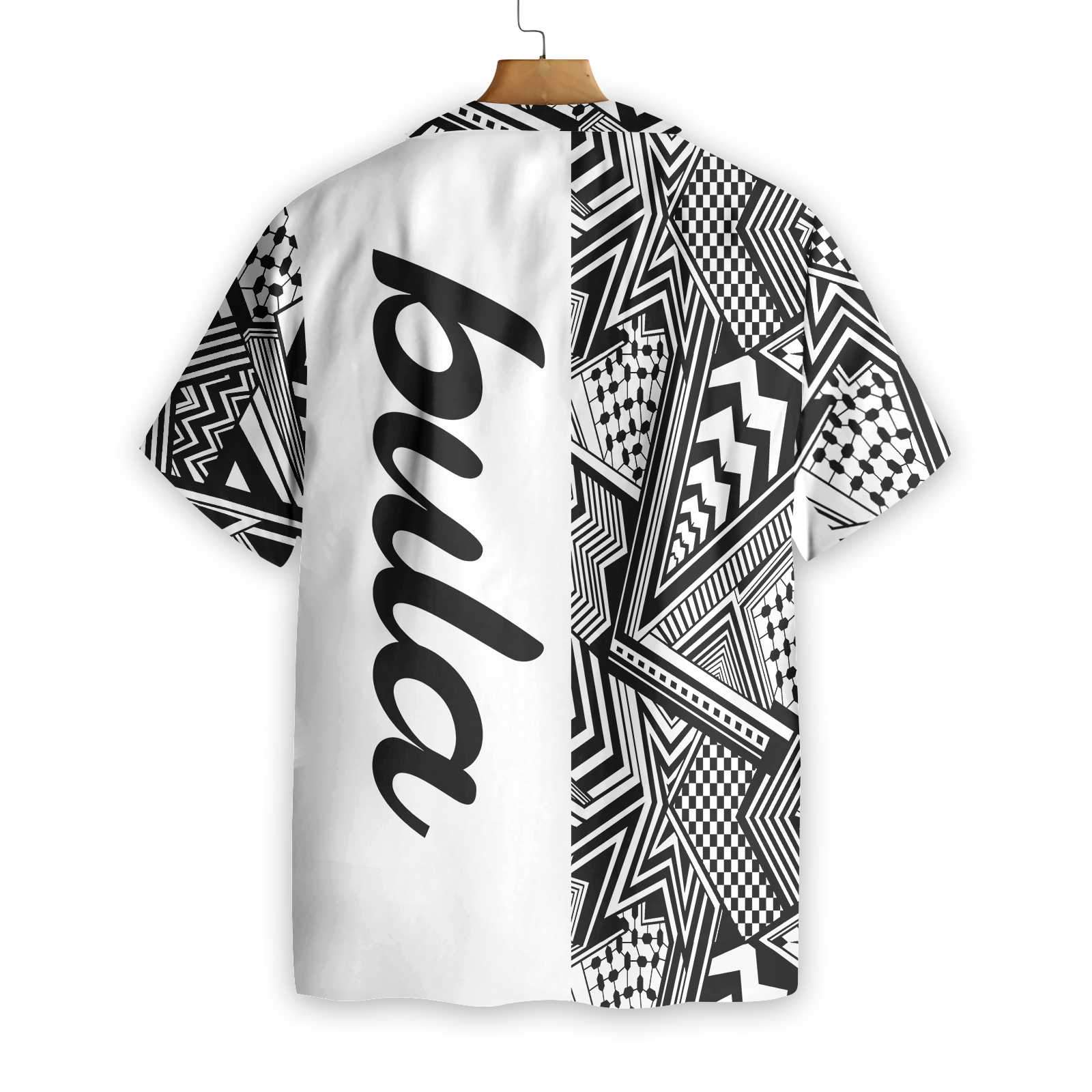 Customized Black And White Modern Pattern Bula Hawaiian Shirt Best Gift For  Men And Women