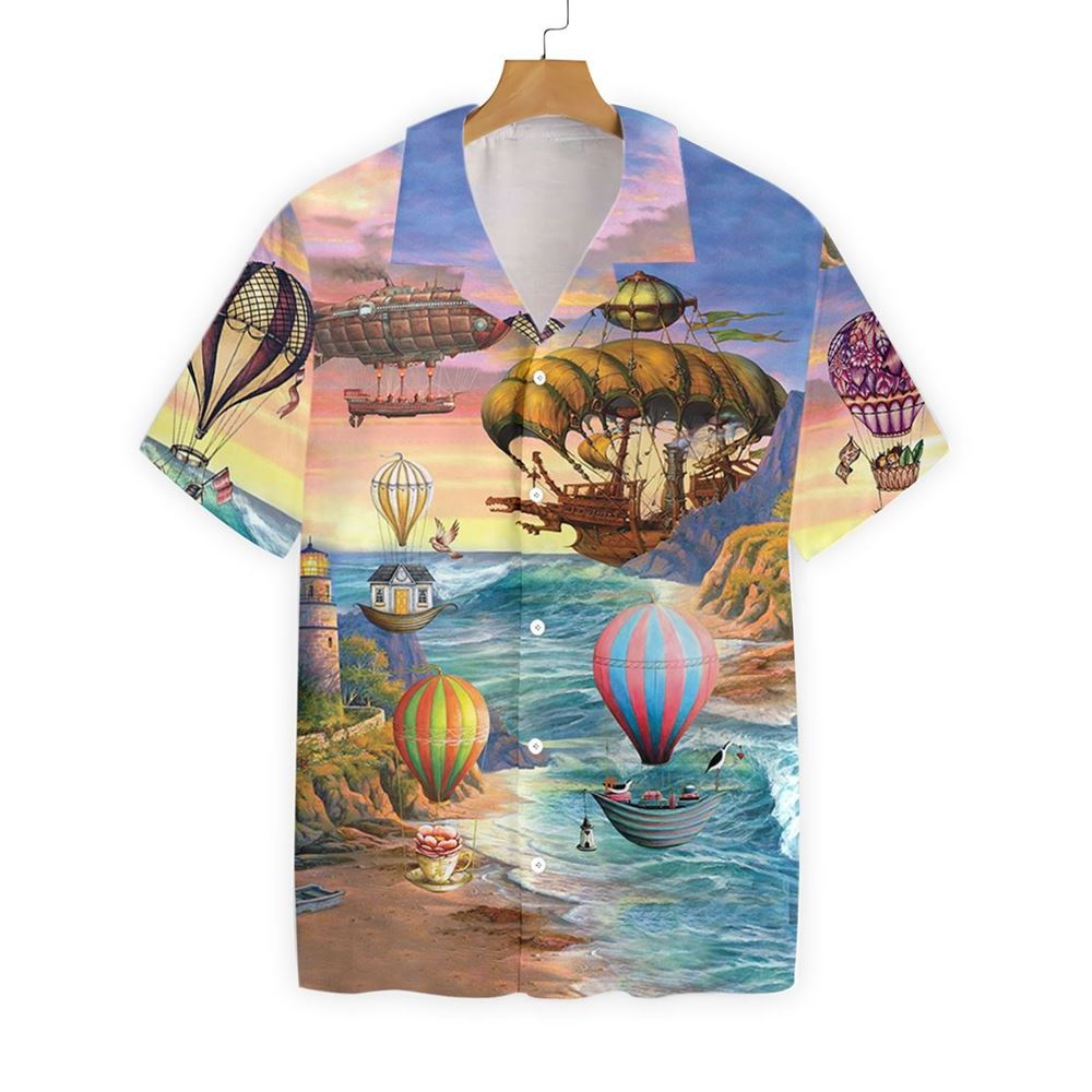 Air Balloon Steampunk Akm15 1611 Hawaiian Shirt