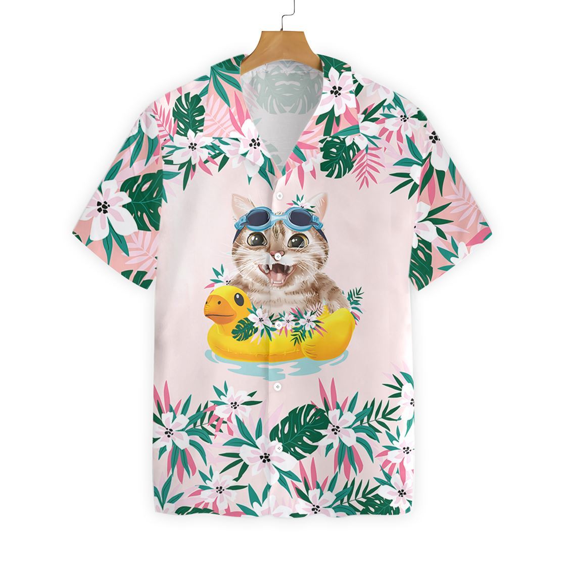 Cat Beach Time Meow Akm25 2610 Hawaiian Shirt