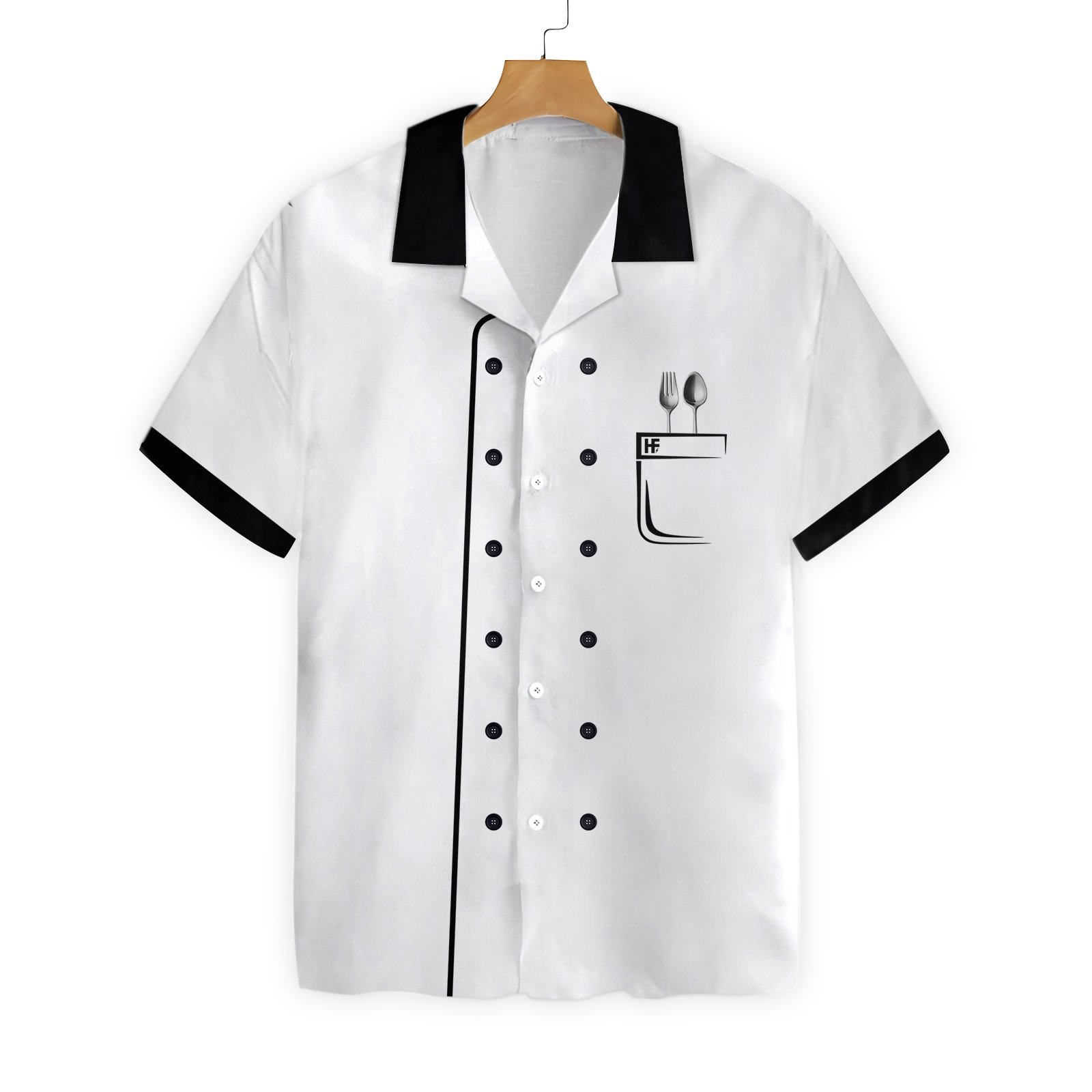 Chef Jacket Akm22 1201 Hawaiian Shirt