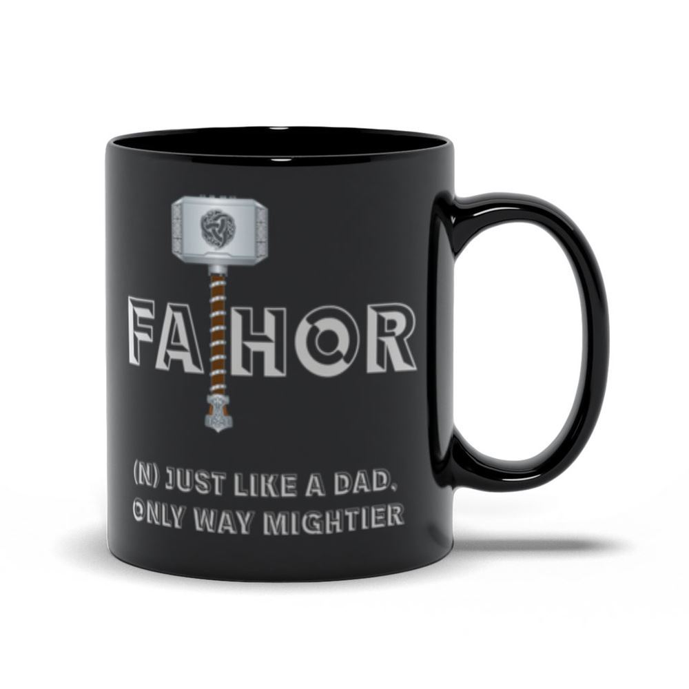 Fathor Fathers Day Black Mug – Funny Father Gift Gift For Dad Father Day Mu