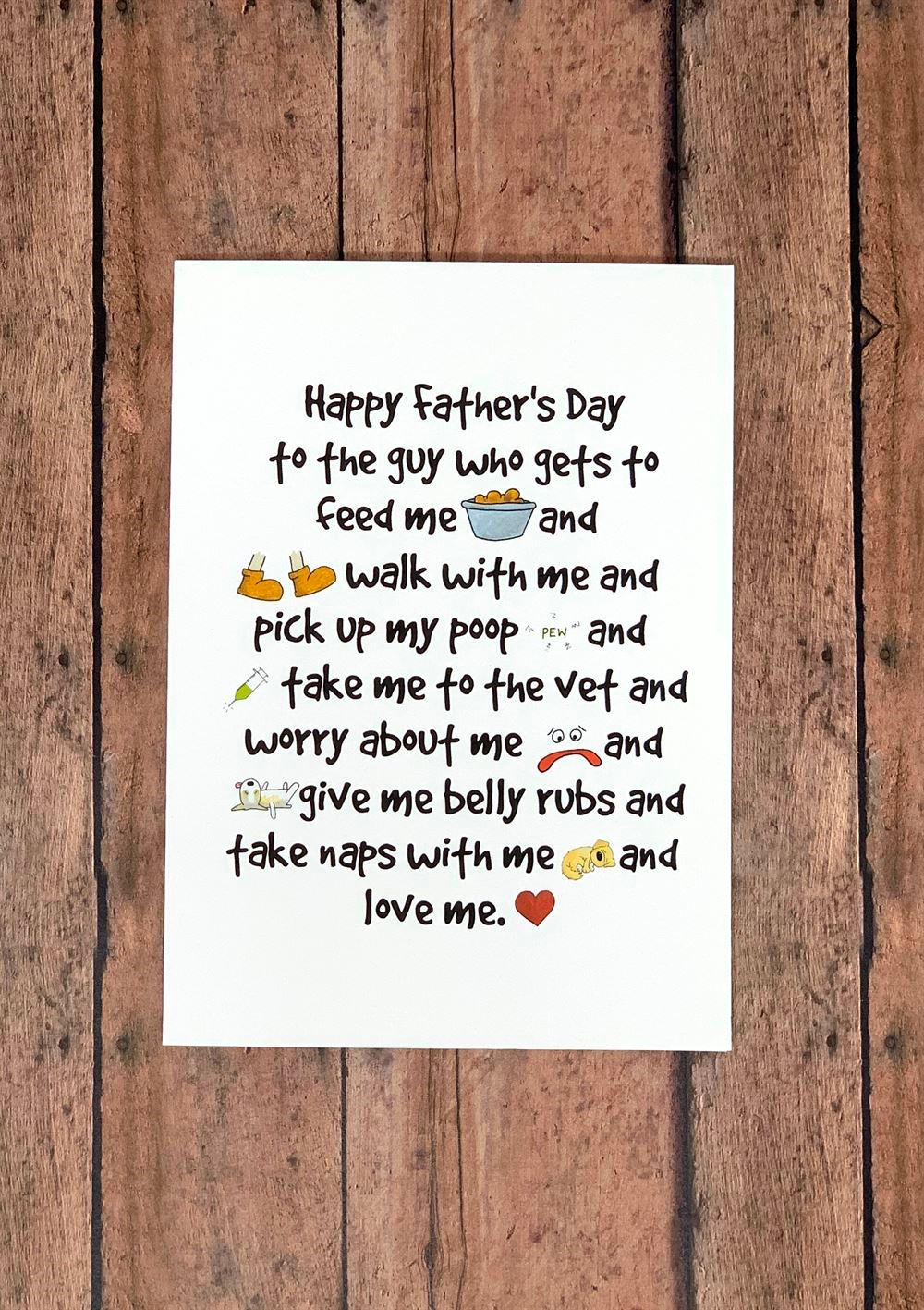 Funny Card Happy Father39;s Day From The Dog