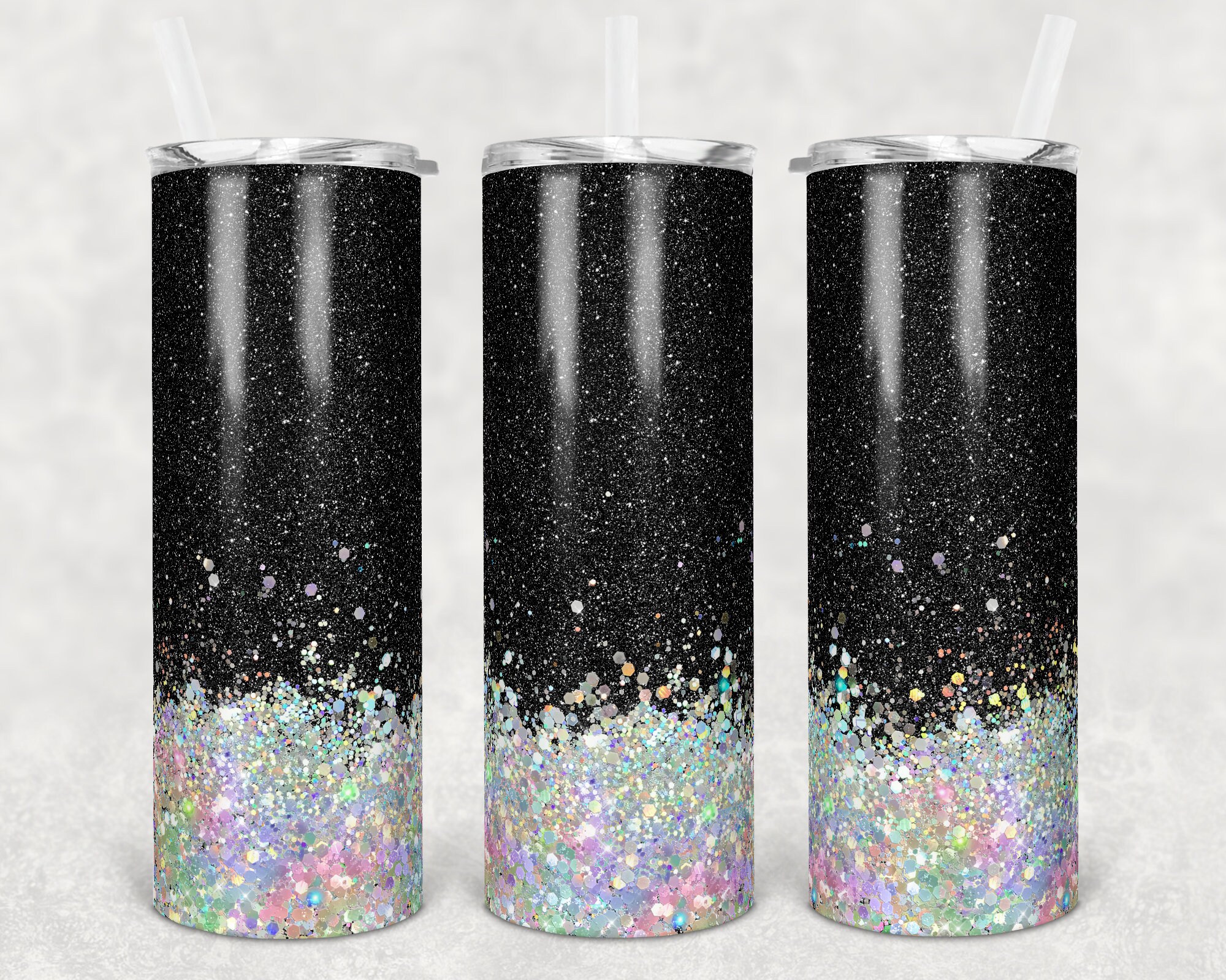 Silver Glitter Sublimation Tumbler