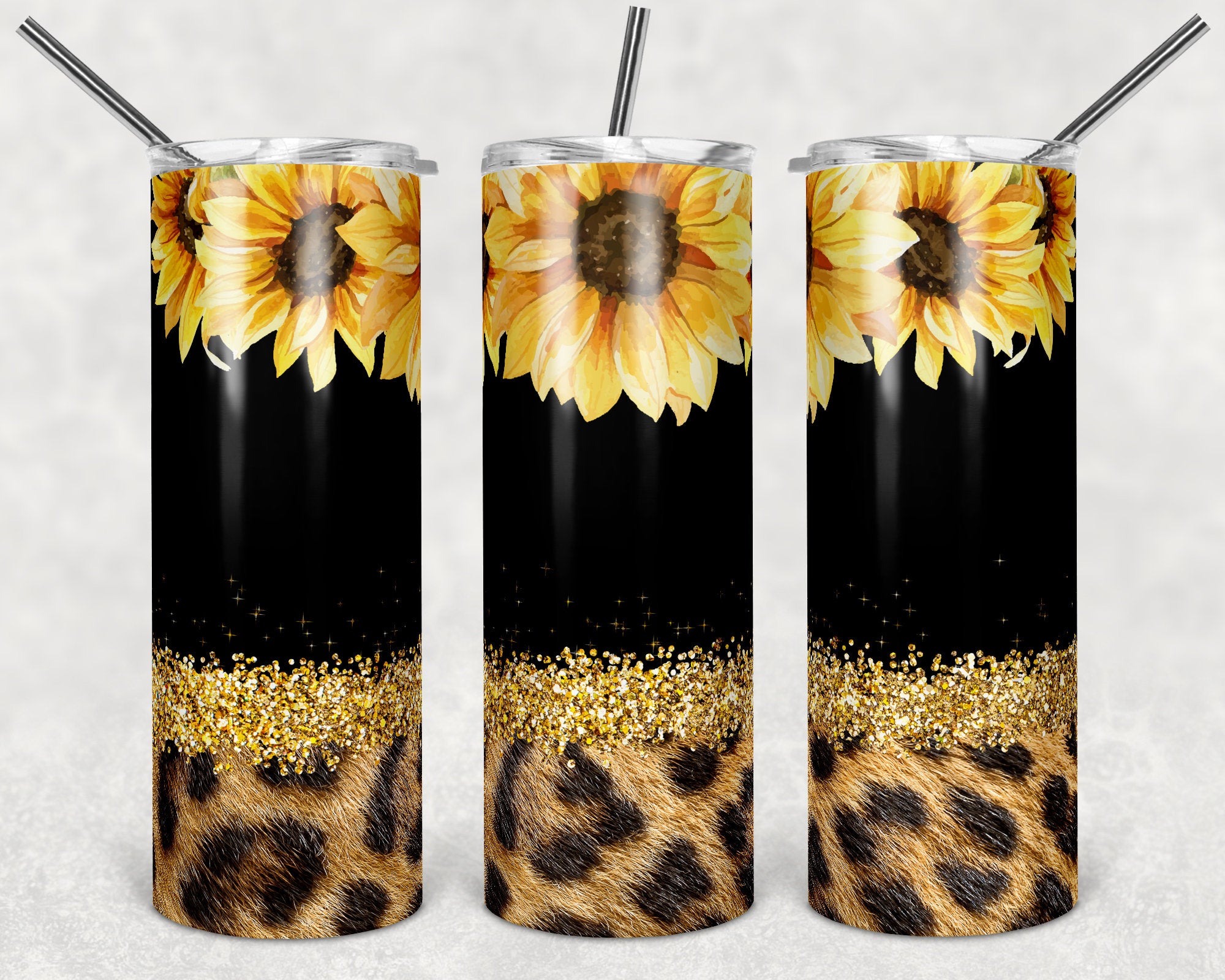 20 Ounce Skinny Leopard Sunflower Mama Cup 