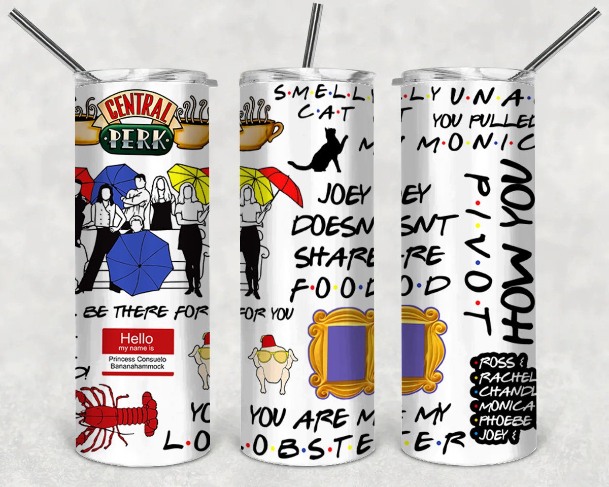 Camping Crew 20 Oz Skinny Tumbler Sublimation Design Friends