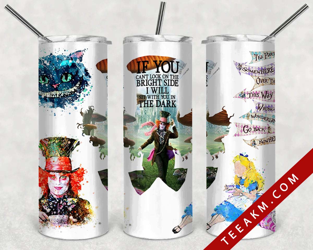 Alice In Wonderland Tumbler, Alice In Wonderland Skinny Tumbler, Alice  Tumbler