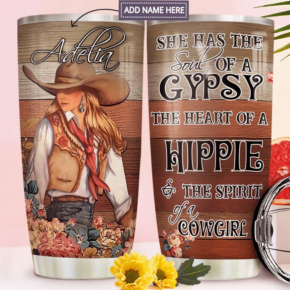 Cowgirl Personalized Stainless Steel Tumbler