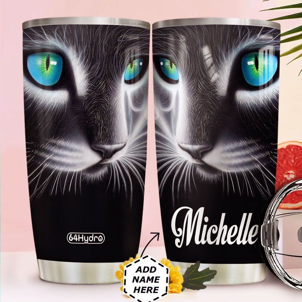 3d Cat Art Personalized Stainless Steel Tumbler