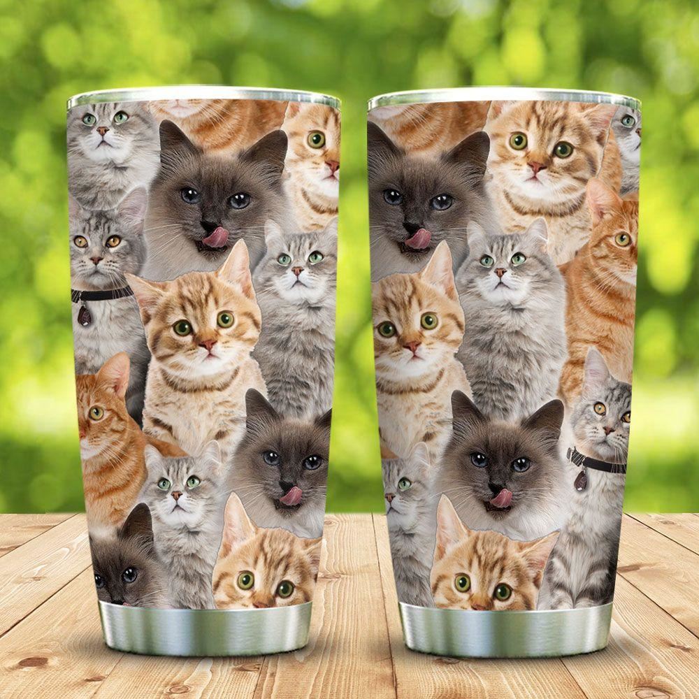3d Picture Cats Stainless Steel Tumbler