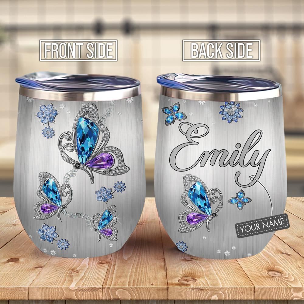 Jewelry Butterfly Personalized – Wine Tumbler