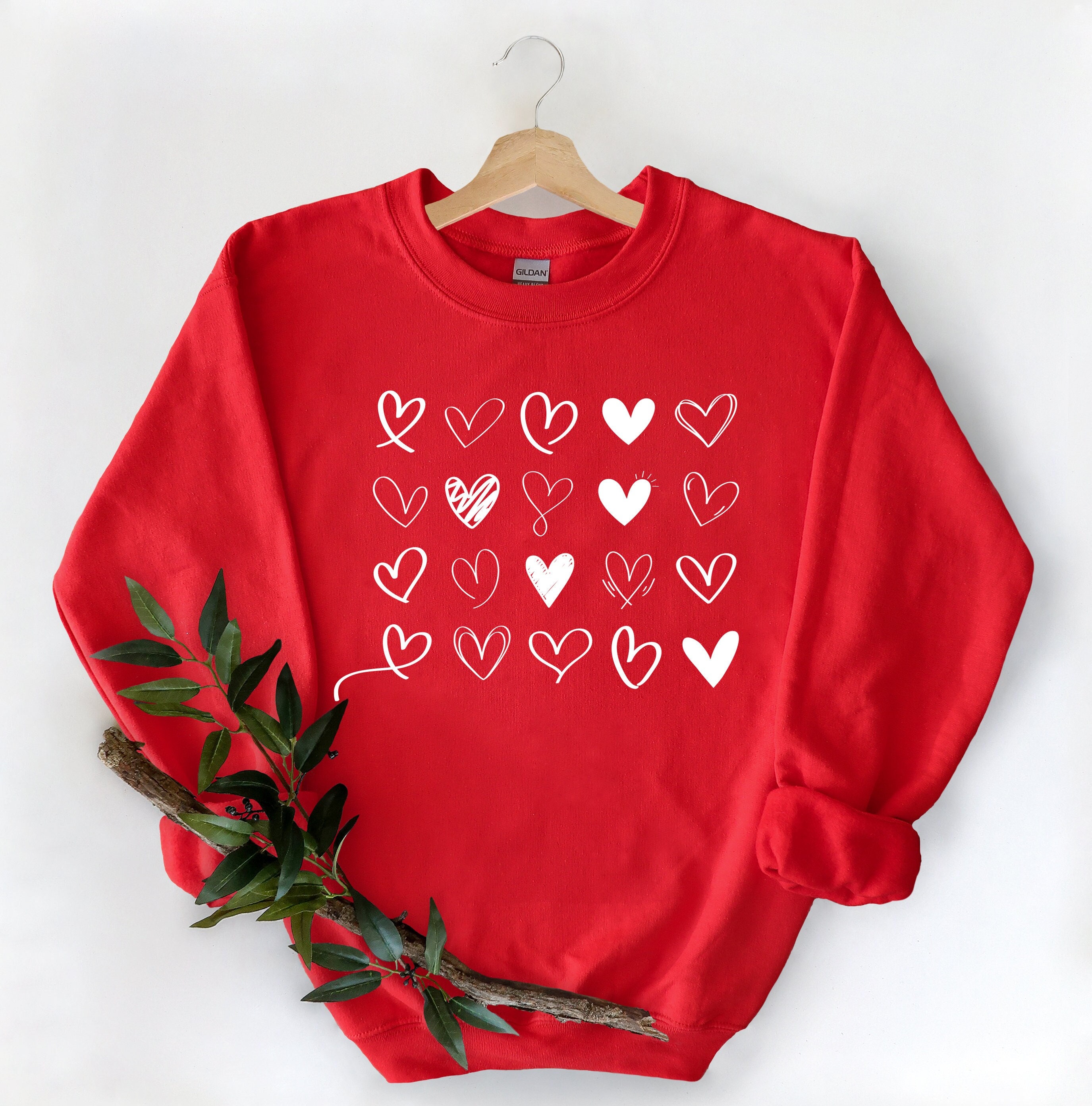 Valentines Day Sweatshirt Heart Valentines Sweat Heart