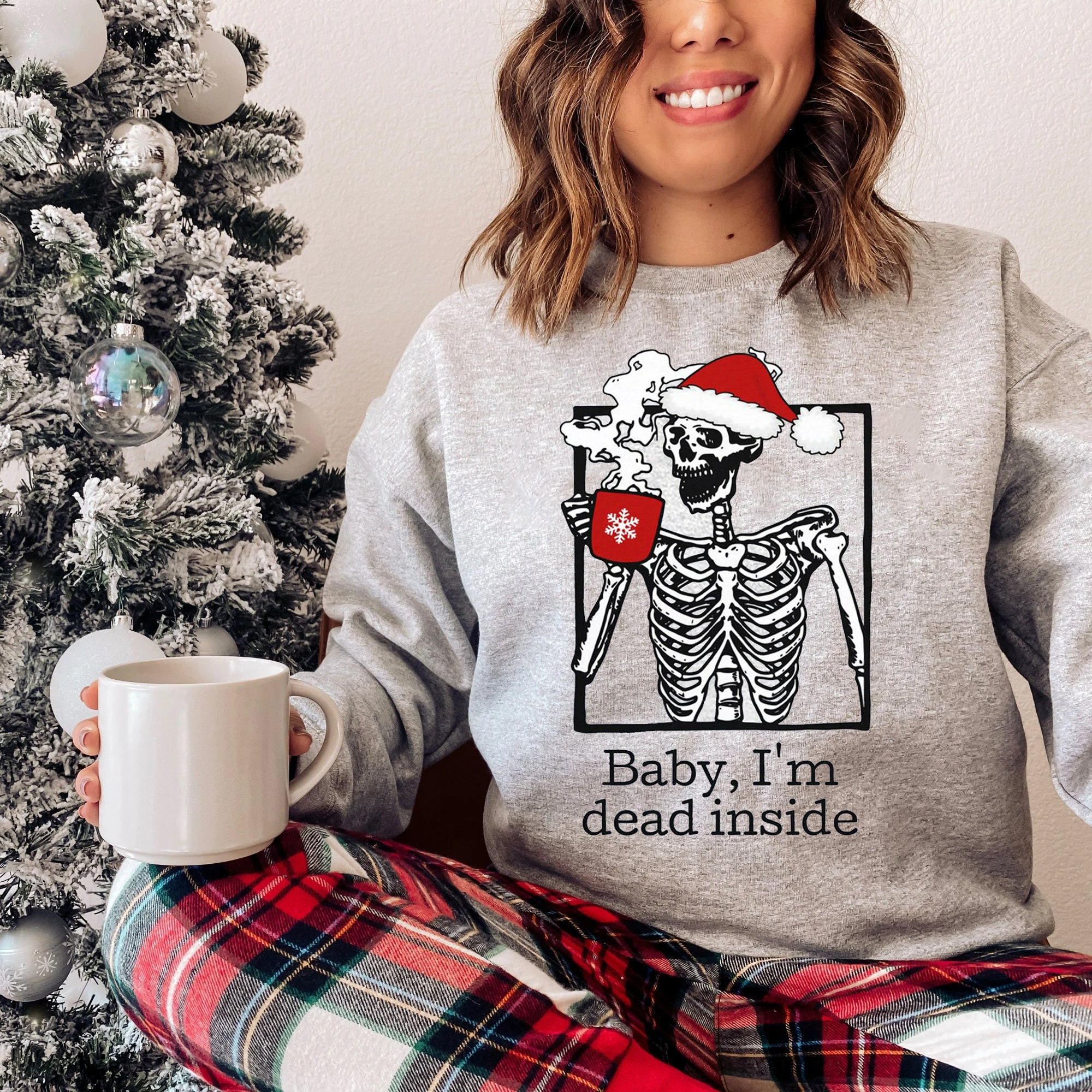 Vintage Baby Im Dead Inside Christmas Sweatshirt