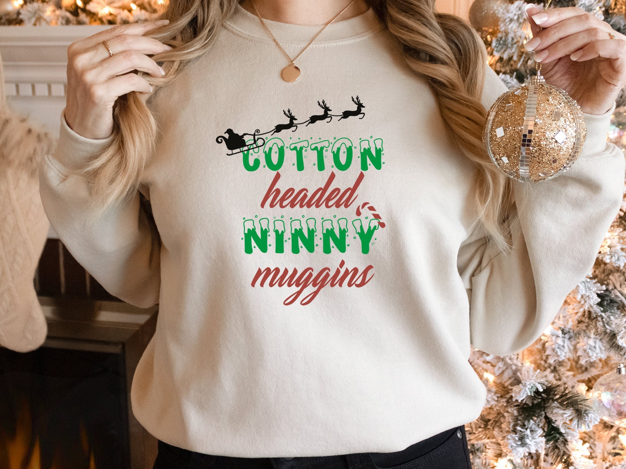 Cotton Headed Ninny Muggins Sweatshirt Funny Christmas Kids