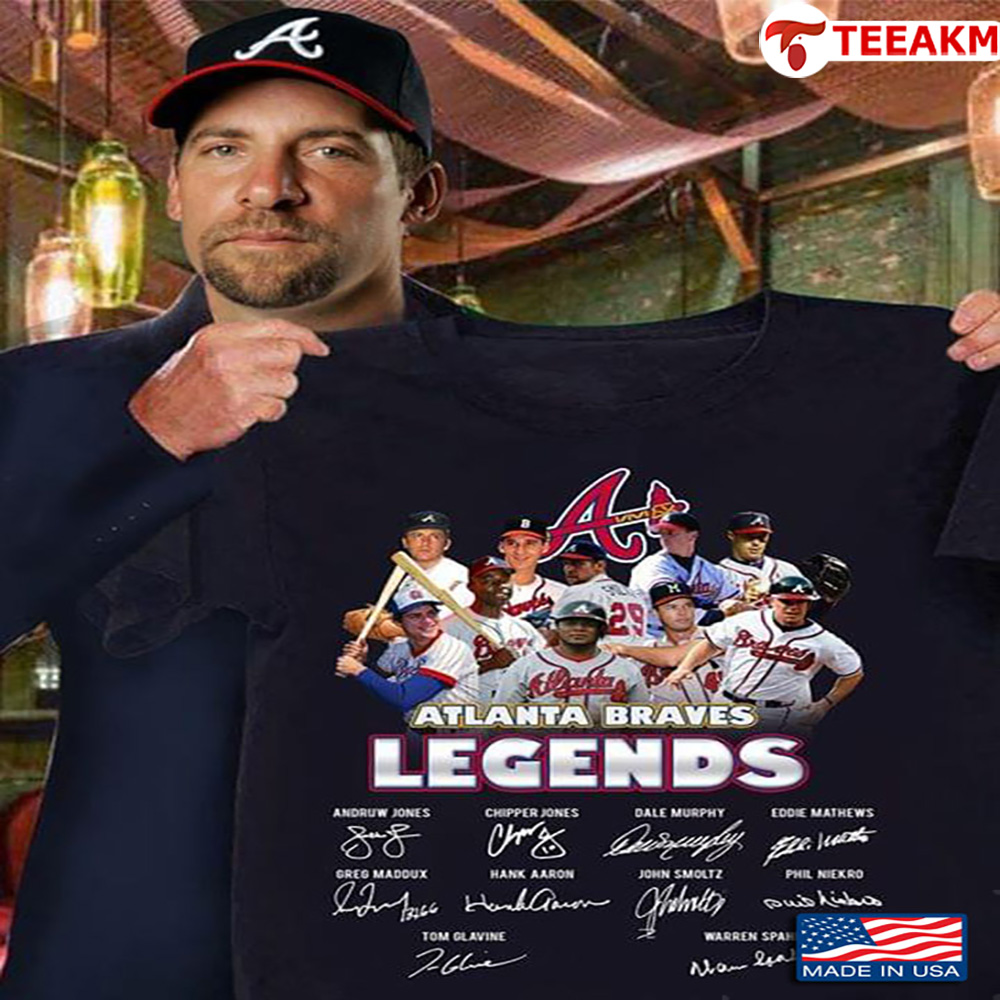 Atlanta Braves Baseball Legends Signatures Unisex T-shirt
