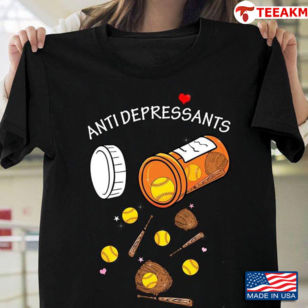 Baseball Antidepressants Unisex T-shirt