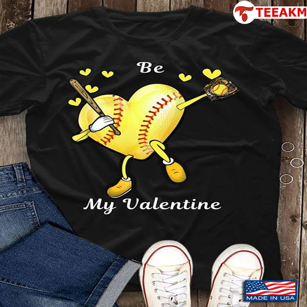 Be Heart My Valentine Baseball Unisex Tee
