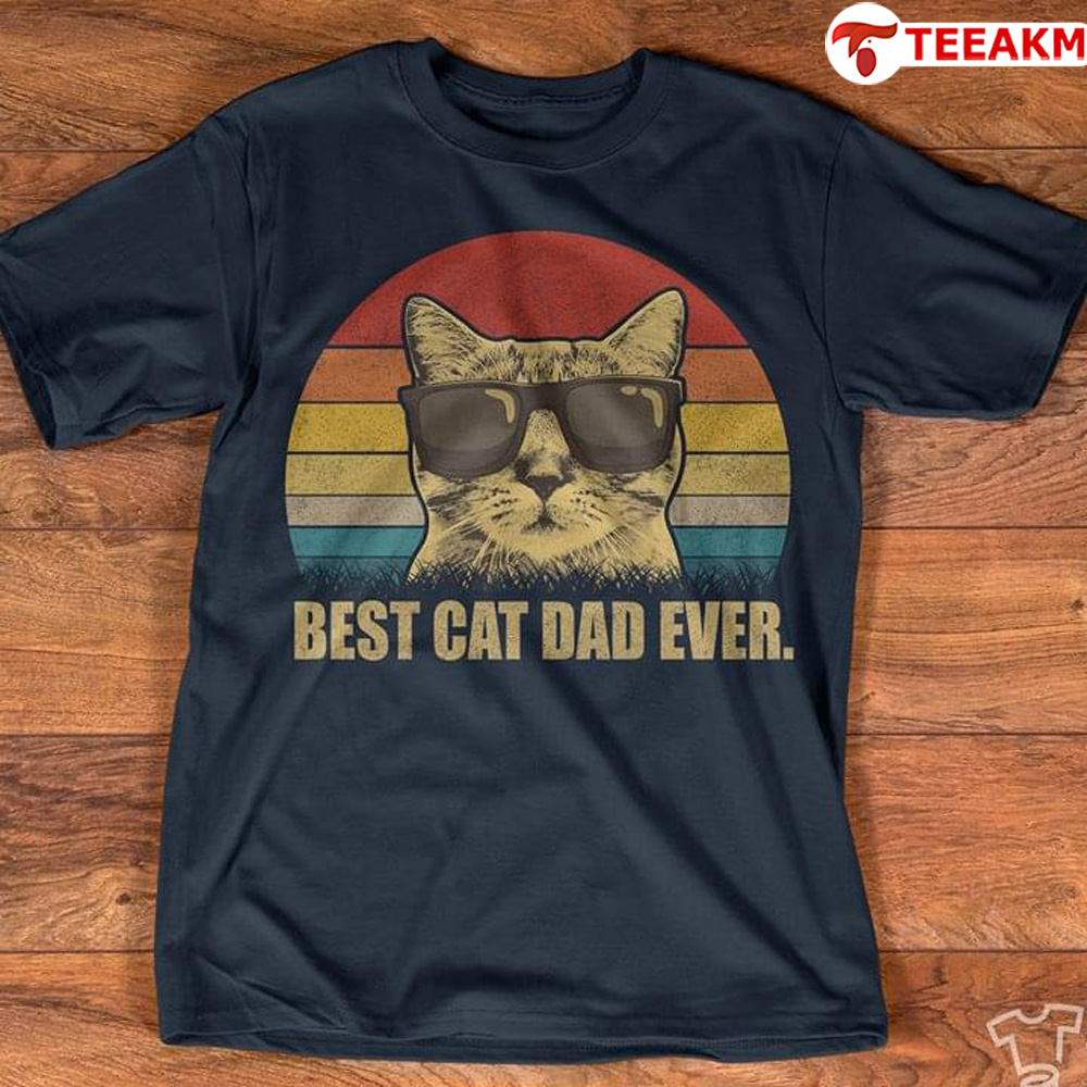 Best Cat Dad Ever Vintage Unisex Tee
